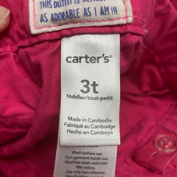3T Carter's Toddlers Twill Shorts 100% Cotton - Picture 3 of 5